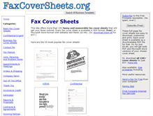 Tablet Screenshot of faxcoversheets.org